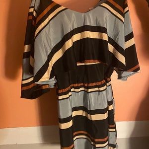 Charlotte Russe multicolor striped romper